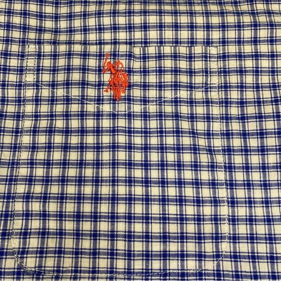 U.S. Polo Assn. XL Men’s size XL Royal blue and white check stretch - Picture 4 of 11